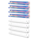 Acrylic Wall Shelves Set 4PCS Floating Display Storage Racks Clear for Home Use - Transparent