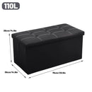 Multifunctional Foldable Storage Stool with Lid 110L Capacity Space Saving