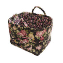 Portable Fabric Storage Basket Korean Pastoral Style Organizer for Home Sundries - Floral6