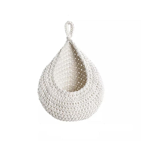 Cotton Rope Woven Storage Basket Wall Mount Fruit Vegetable Organizer Container - Max