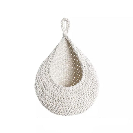 Cotton Rope Woven Storage Basket Wall Mount Fruit Vegetable Organizer Container - Mini