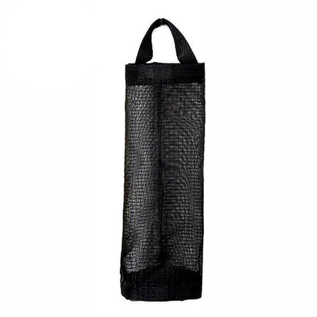 Hanging Mesh Bag Organizer Dispenser for Plastic or Trash Bags Storage Holder - Grey
