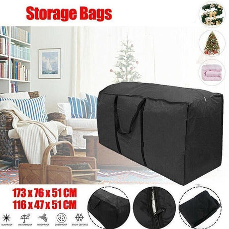Waterproof Outdoor Storage Bag for Christmas Tree or Cushions Extra Large Size - 116*47*51CM