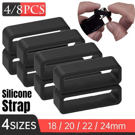 4/8pcs Watch Silicone Gel Ring Bracelet Rubber Bands for Men Women Fashion - 18mm-8pcs