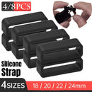 4/8pcs Watch Silicone Gel Ring Bracelet Rubber Bands for Men Women Fashion - 20mm-4pcs