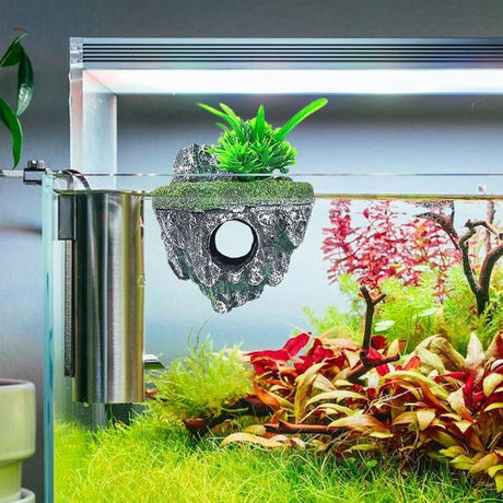 Fish Tank Aquascape Hoverstone Decoration Natural Rock Landscaping for Aquarium - S