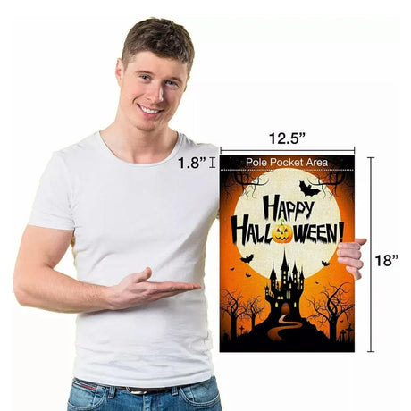 Christmas Halloween Garden Flag House Yard Decorative Double Sided Outdoor - Halloween 10