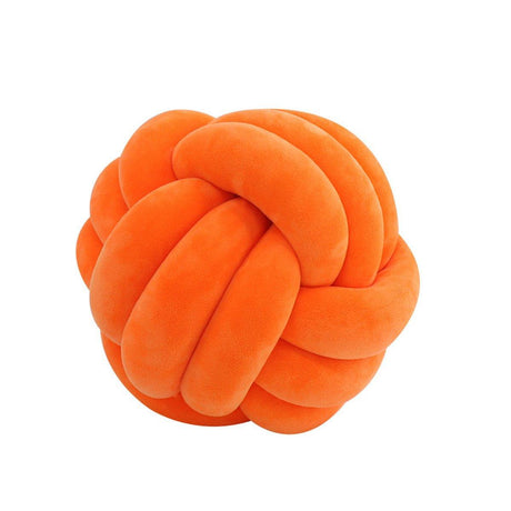 Three-Strand Braided Round Pillow Sofa Cushion Decorative Pillow for Living Room - Black