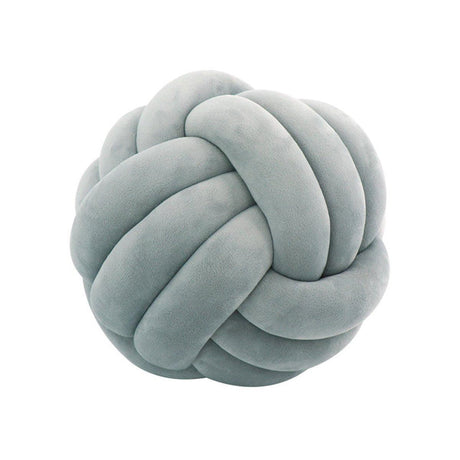Three-Strand Braided Round Pillow Sofa Cushion Decorative Pillow for Living Room - Light Grey