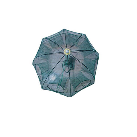 Large Fishing Net Fish Crab Yabbie Trap Minnow Crawfish Shrimp Cage Net Foldable - 10 Side 10 Holes