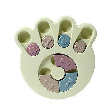 Dog Treat Dispenser Food Puzzle Toy Interactive Training Feeder Pet Supply Bowl - Claw-Blue