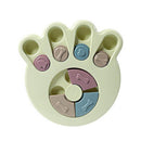Dog Treat Dispenser Food Puzzle Toy Interactive Training Feeder Pet Supply Bowl - Claw-Green