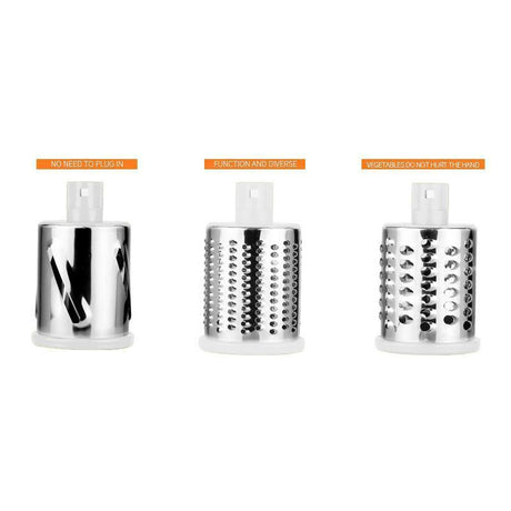 Kitchen Vegetable Fruit Slicer Cutter Shredder Food Manual Rotary Grater Chopper - Green