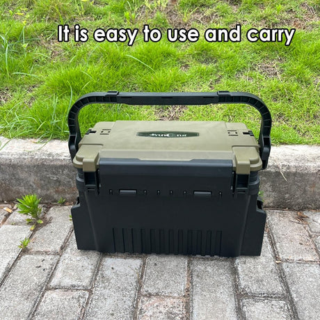 Multifunctional Fishing Tackle Box Portable Gear Storage Case Organizer Tool Box - Green
