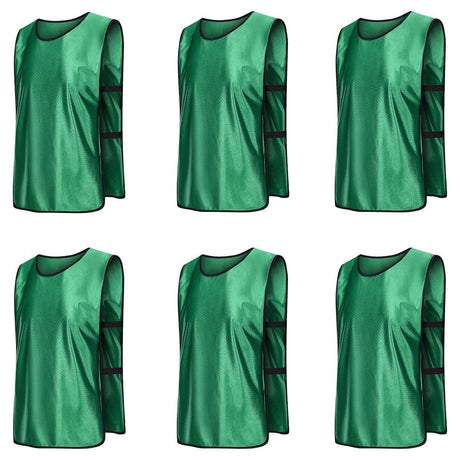6X Sports Training Bibs Soccer Vests Group Team Bibs Basketball Cricket Football - Pink-L
