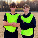 6X Sports Training Bibs Soccer Vests Group Team Bibs Basketball Cricket Football - Pink-M