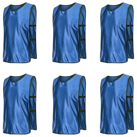 6X Sports Training Bibs Soccer Vests Group Team Bibs Basketball Cricket Football - Pink-M