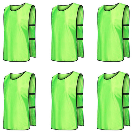 6X Sports Training Bibs Soccer Vests Group Team Bibs Basketball Cricket Football - Pink-M