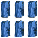 6X Sports Training Bibs Soccer Vests Group Team Bibs Basketball Cricket Football - Fluorescent Green-S