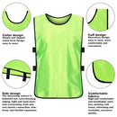 6X Sports Training Bibs Soccer Vests Group Team Bibs Basketball Cricket Football - Grass Green-S