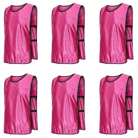 6X Sports Training Bibs Soccer Vests Group Team Bibs Basketball Cricket Football - Grass Green-S