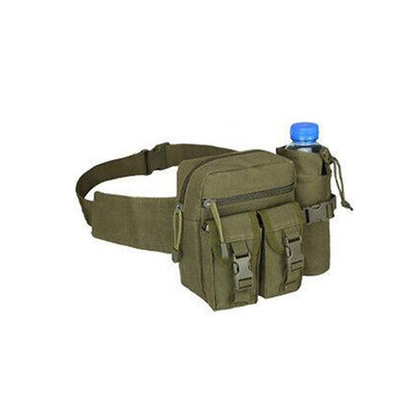 Tactical Waist Bag Belt Military Fanny Pack Pouches Buckle Men Bum Utility - Army Green