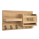 Wooden Wall Mounted Key Holder Storage Rack Door Hook Hanger Coat Rack Organizer