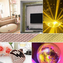 Diy Mini Mosaic Tiles Self-Adhesive Square Mirror Glass Wall Sticker Decors - Gold