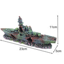 Aquarium Shipwreck Ship Fish Tank Resin Sunken Ship Fishing Hiding Pot Decor