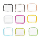 4pcs Durable PVC Cosmetic Bags Easy to Clean Multiple Sizes and Colours 9 Shades - 4pcs-Banana