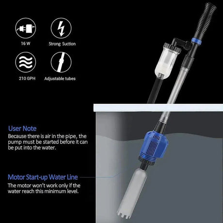 Aquarium Multi-function Water Changer Suction Pump For Tank Cleaning Fish Waste