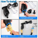 Washing Nozzle Plant Pet Hose 8-Mode Garden Car Water Foam Sprayer Soap Dispenser - Green