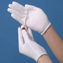 12 Pairs Cotton Work Gloves Breathable Knit L Black XL White - XL