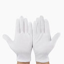 12 Pairs Cotton Work Gloves Breathable Knit L Black XL White - XL