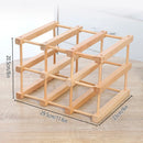 Wine Rack Wooden Storage Stand 9 Bottle Timber Cellar Holder Organizer Shelf