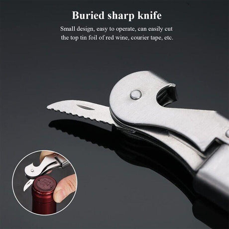 Waiters Friend Corkscrew Stainless Steel Wine Bottle Opener Screw Knife Bar