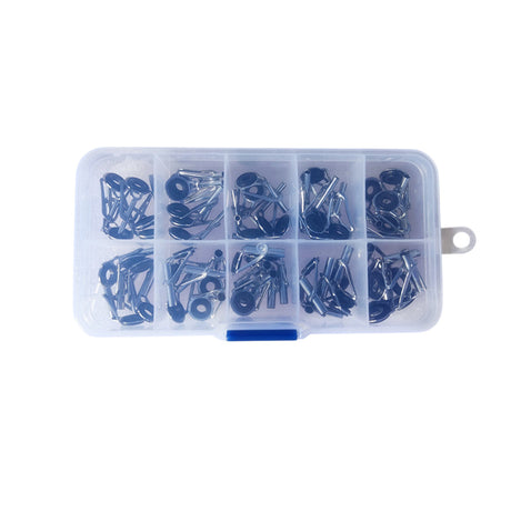 50pcs Fishing Rod Guide Tip Repair Kit Set Rings Guide Replacement Parts Tools