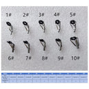 50pcs Fishing Rod Guide Tip Repair Kit Set Rings Guide Replacement Parts Tools
