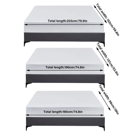 Waterproof Mattress Protector Fitted Sheet Bed Cover for Single King Single Double Queen - 99x190cm