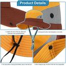 Women Wide Brim Ponytail Hat Sun Protect Visor Summer Beach Cap Anti Uv Floppy - Yellow
