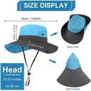 Women Wide Brim Ponytail Hat Sun Protect Visor Summer Beach Cap Anti Uv Floppy - Yellow