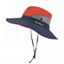 Women Wide Brim Ponytail Hat Sun Protect Visor Summer Beach Cap Anti Uv Floppy - Yellow