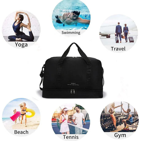 Yoga Fitness Bag Outdoor Sports Travel Bag Large Capacity Gym Luggage Bag