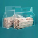 50PCS Clear Reusable Zipper Bags Thick Food Grade PE Storage Bags for Snack Fruit - 28x21cm
