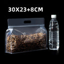 50PCS Clear Reusable Zipper Bags Thick Food Grade PE Storage Bags for Snack Fruit - 28x21cm