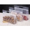 50PCS Clear Reusable Zipper Bags Thick Food Grade PE Storage Bags for Snack Fruit - 28x21cm