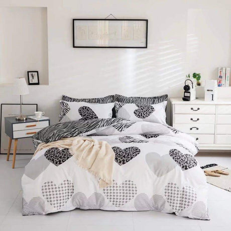 Dreamfields - Twin Hearts Quilt Cover Set - (3pcs, Double Size)
