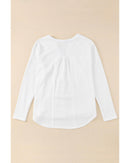 Azura Exchange Waffle Knit Half Button Henley Top