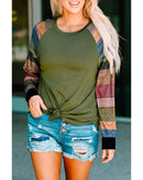 Azura Exchange Long Sleeves Green Pullover Top - 2XL