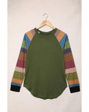 Azura Exchange Long Sleeves Green Pullover Top - 2XL